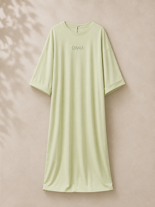 LOOSE DRESS - MATCHA LATTE