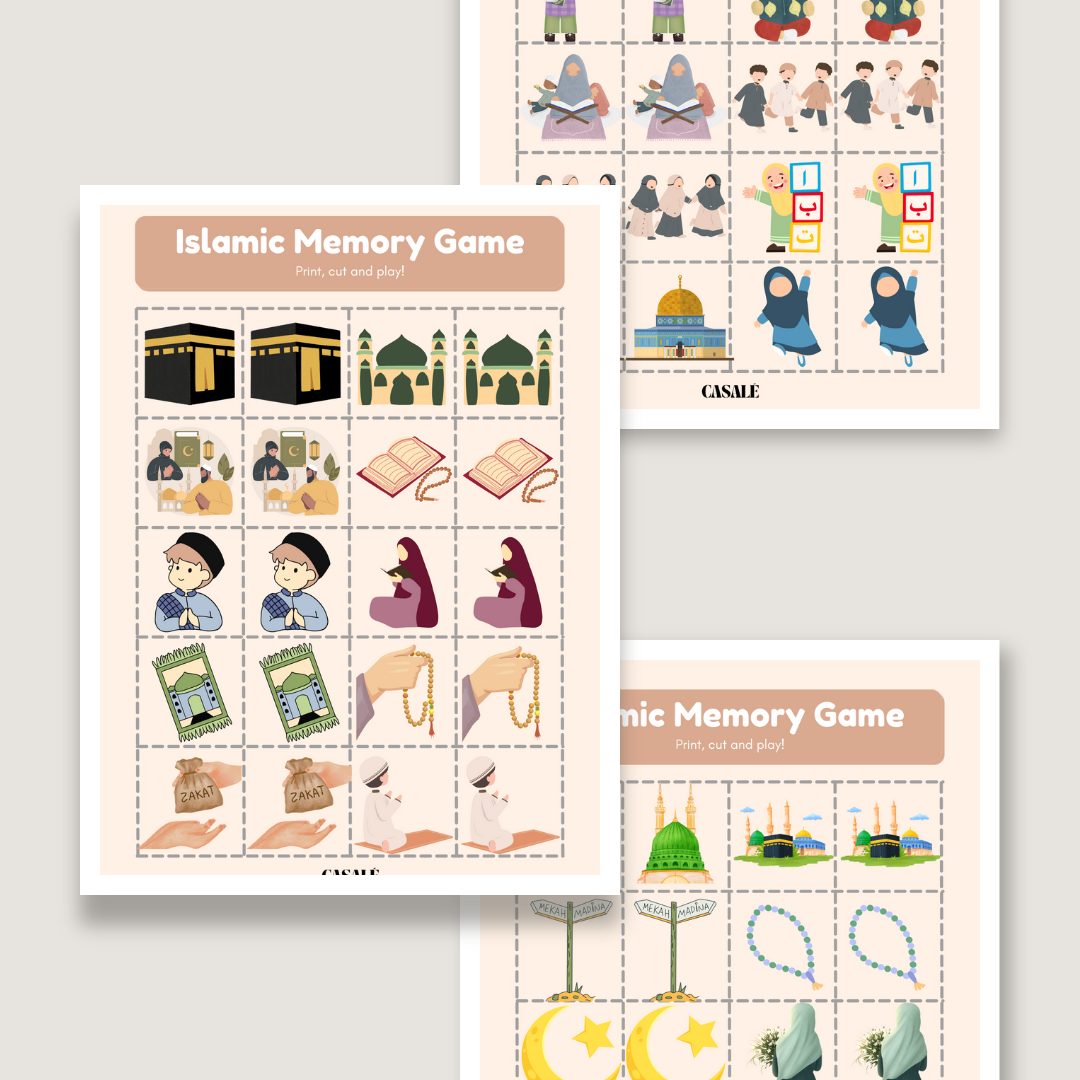 Islamitische memory kaarten